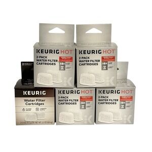 Lot of 5 Keurig Water Filter Refill Cartridges 2 Per Box 10 Filters Total NEW